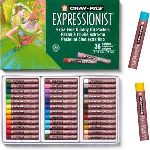SAKURA Cray-Pas Expressionist Oil Pastel Set - Soft Oil Pastels for Artists - 36 Colors